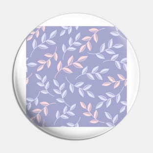 Leaves repeat pattern in pastel lavender Pin