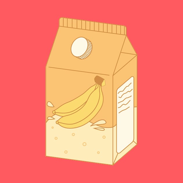 Banana Milk Carton Illustration by InkyArt