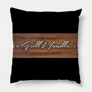 GrillHandle Wood Logo Pillow