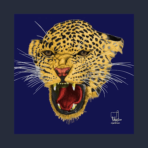 Leopard face by mjartscom