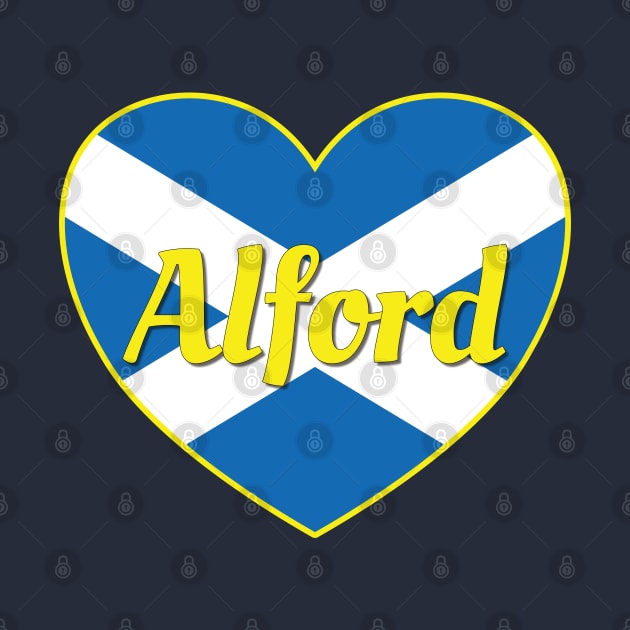 Alford Scotland UK Scotland Flag Heart by DPattonPD