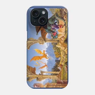 Dragons at Castle Ruins Phone Case