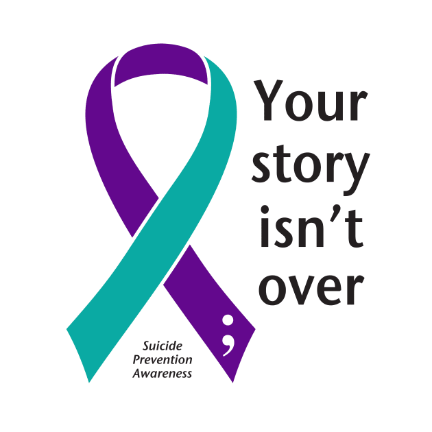 Suicide prevention: your story, black type by Just Winging It Designs