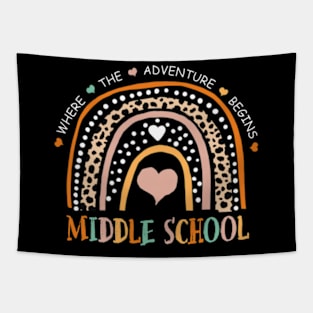 Leopard Rainbow Middle School Where The Adventure Begins Tapestry