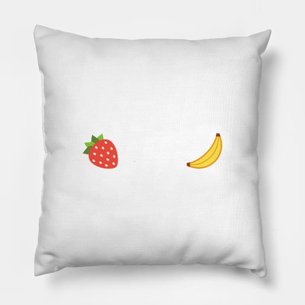 Strawberry Banana Fan Pillow by whitecatrat@gmail.com