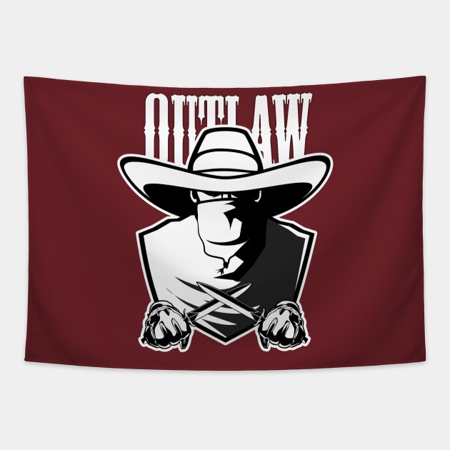 Outlaw: Knife man Tapestry by AlterAspect