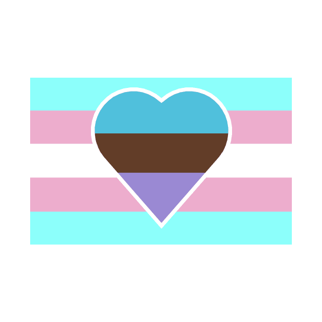 Transgender Pride Flag with Androsexual/Androphilic Heart by DisneyFanatic23