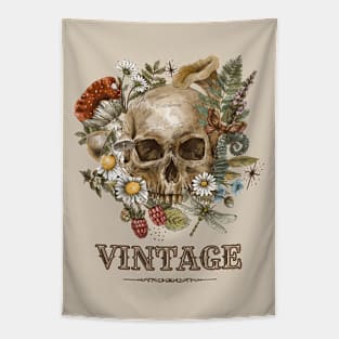 Vintage skull Tapestry