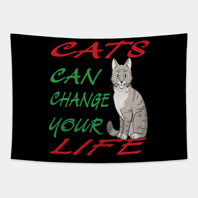 Cat can change your life Tapestry by FilaliShop