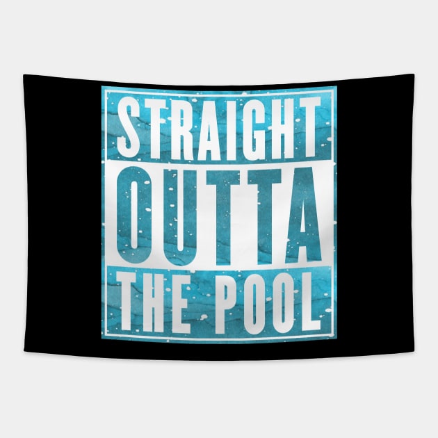 Straight Outta The Pool : Swimmer Shirt Tapestry by HuhWhatHeyWhoDat