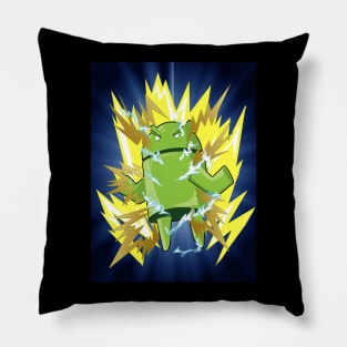 Super Saiyan Android Bot (Background) Pillow