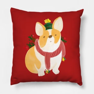 Corgi Christmas Pillow