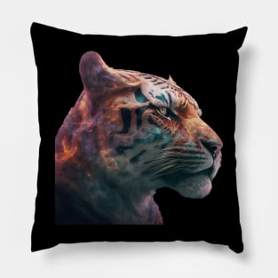 Tiger Face in Space with unique Design Pillow