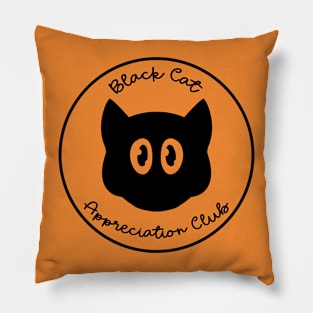 Black Cat Appreciation Club Pillow