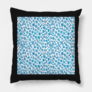 leopard cat – blue Pillow