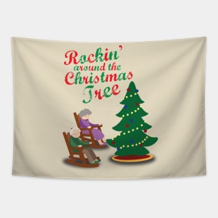 Rocking Around the Christmas Tree Chair Tapestry