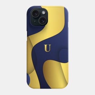 Personalized  U Letter on Navy Blue & Gold Gradient, Awesome Gift Idea,  iPhone Case, Gift Geschenk iPhone-Hülle Phone Case