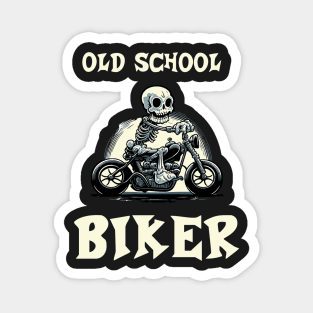 Old School Biker Magnet