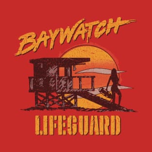 Vintage Baywatch Lifeguard Sunset 1989 T-Shirt