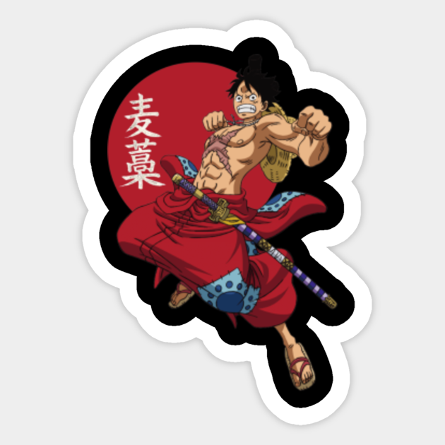 Luffy Wano - Luffy One Piece - Sticker | TeePublic