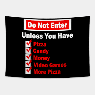 Pizza Video Game Shirt Tapestry