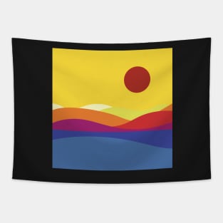 yellow beach pattern Tapestry