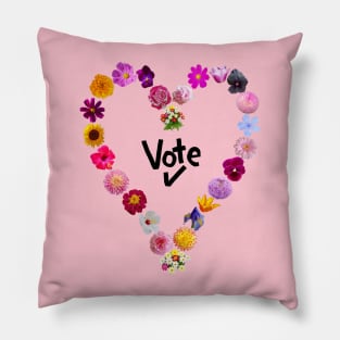 Floral Heart Vote Pillow