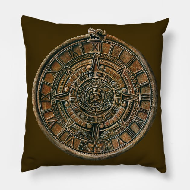 Mayan calendar Pillow by Ramiros