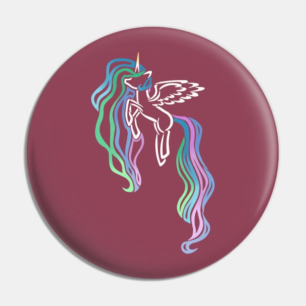 Tribal Pony - Princess Celestia Pin by Alaina Williams