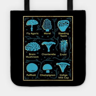 Types of Mushrooms Tote