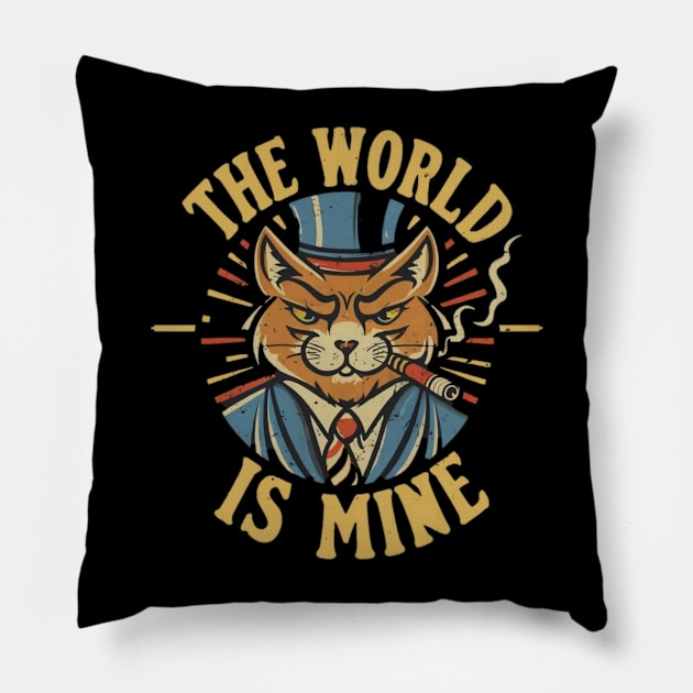 Boss Cat Pillow by Jason's Finery