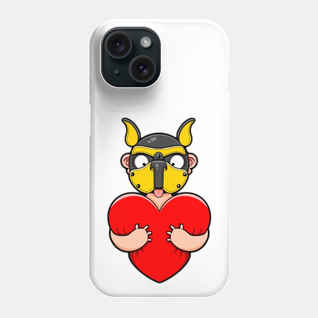 Gay Yellow Pup Hug Phone Case by LoveBurty