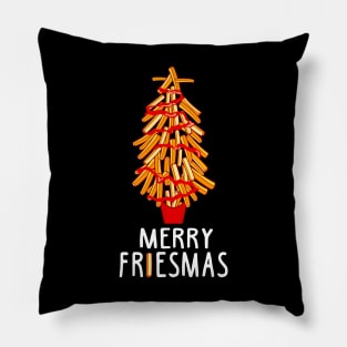 Merry Friesmas. Fries Lover Gift. Pillow