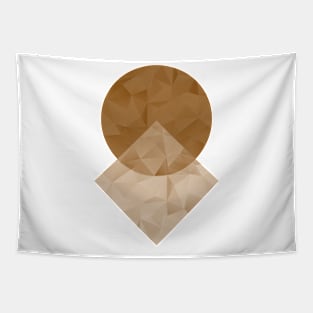 Copper Geometric Shapes Tapestry