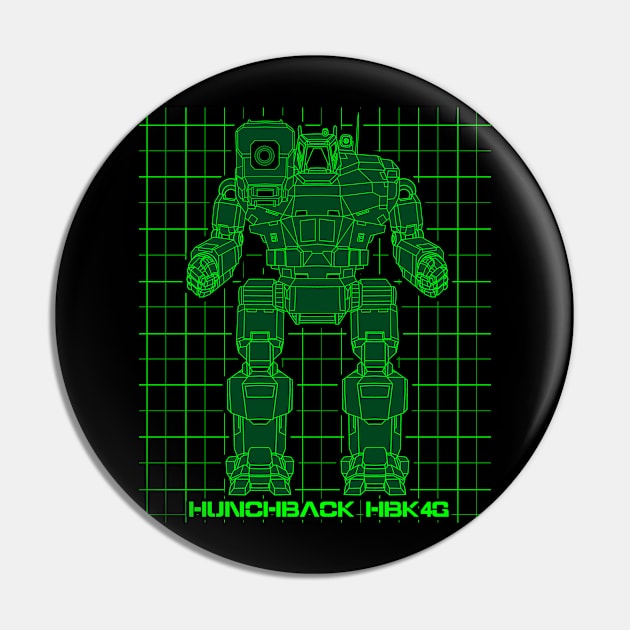 Hunchback mech Pin by Oswald's Oddities