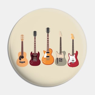 Left-Handed Guitars: Celebrating the Melodies of Southpaw Musicians Pin