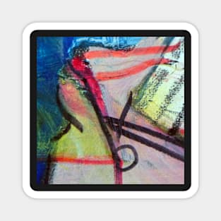 Bumping bumper cars rolling art Magnet