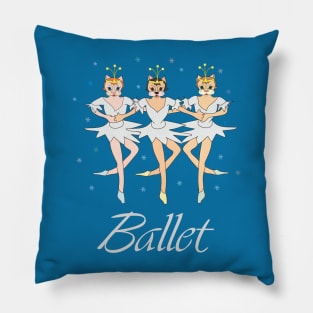 Three ballerina cats Pillow