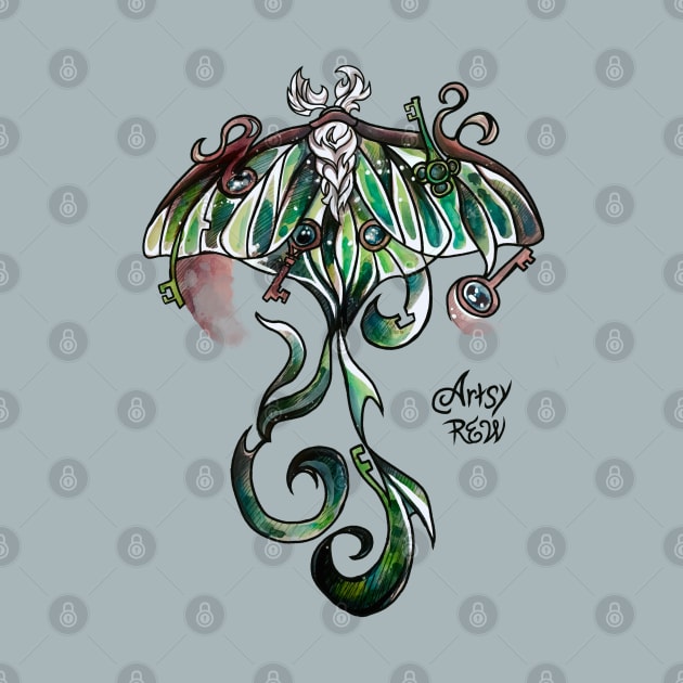 Luna Moth Keys by Artsy Rew