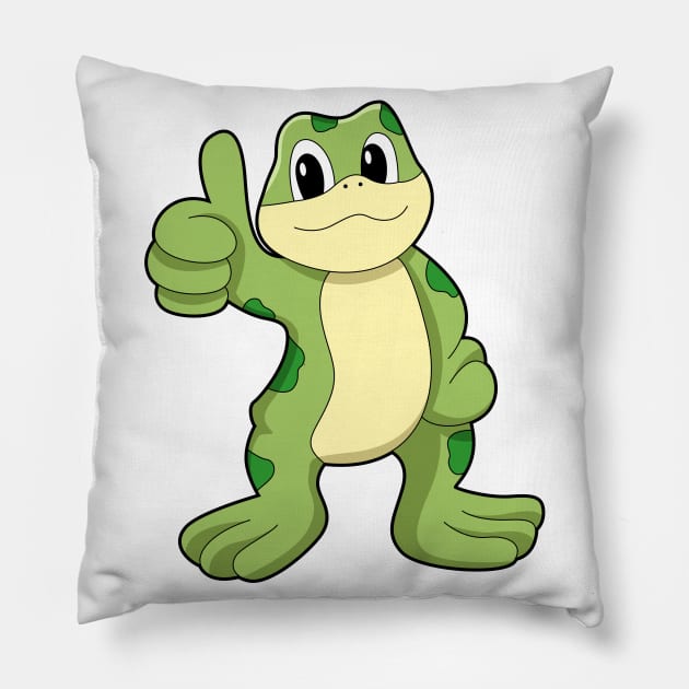 Frog with Approve Pillow by Markus Schnabel