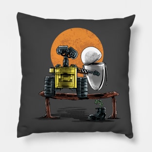 Robots Gazing at the Moon Pillow