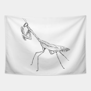 praying mantis fineliner Tapestry