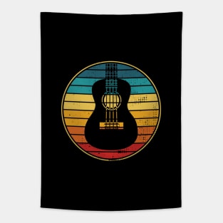 Retro Vintage Circle Sunset Ukulele Tapestry