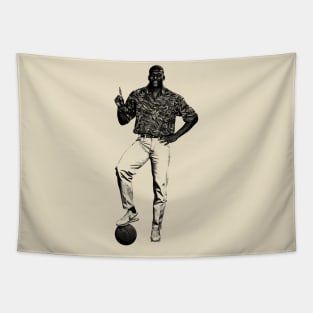 Larry Johnson || Vintage Pencil Drawing Tapestry