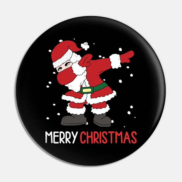 Dabbing Santa Claus Dab Dap Christmas Pin by Schwarzweiss