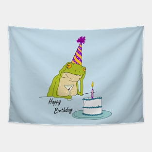 Happy birthday and frog Tapestry