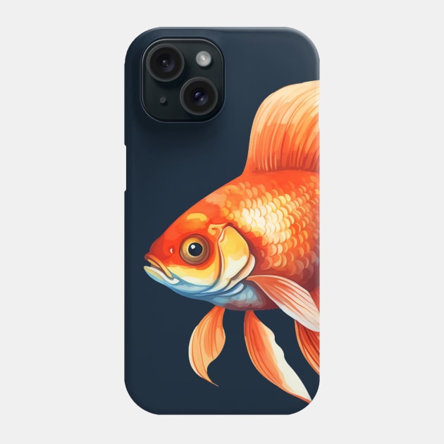 Orange Goldfish Phone Case by AI Art Originals