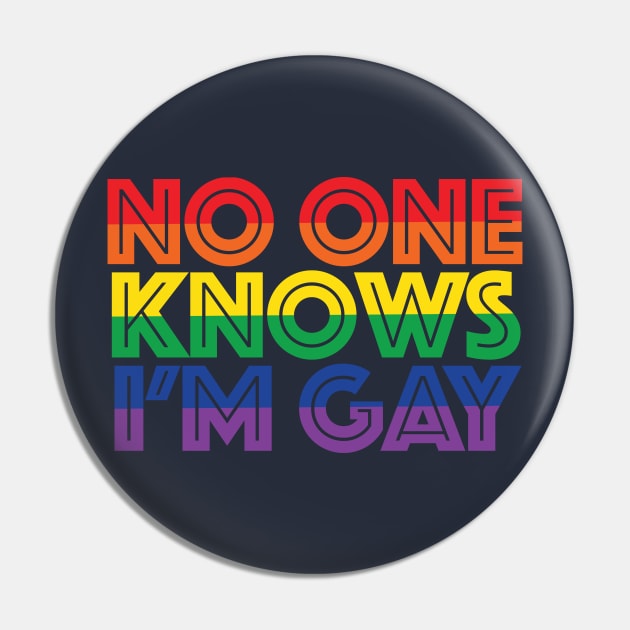 No One Knows I'm Gay Pin by NightField