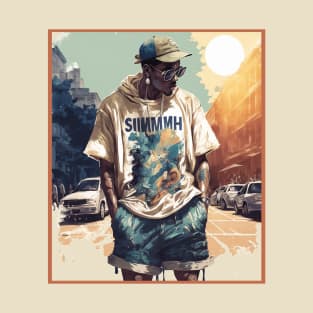 Hip Hop graphic Illustration of a Man T-Shirt