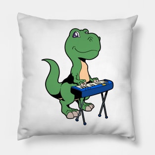 Comic TREX playing keyboard Pillow